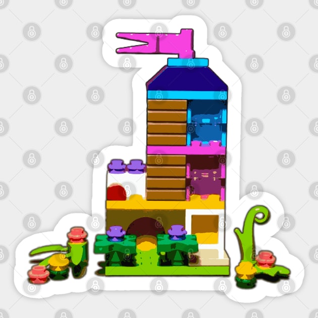 Brick Creations - Friendship House Sticker by druscilla13